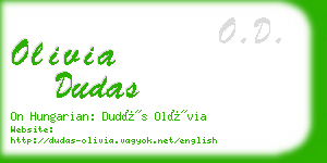 olivia dudas business card